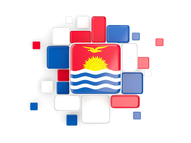 Background with square parts. Download flag icon of Kiribati at PNG format