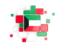 Kuwait. Background with square parts. Download icon.