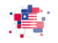 Liberia. Background with square parts. Download icon.