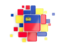 Liechtenstein. Background with square parts. Download icon.