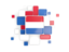 Netherlands. Background with square parts. Download icon.