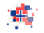 Norway. Background with square parts. Download icon.
