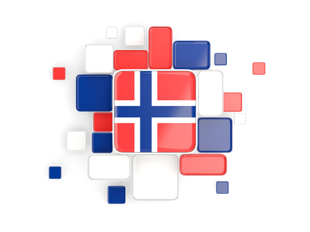 Background with square parts. Download flag icon of Norway at PNG format