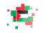 Palestinian territories. Background with square parts. Download icon.