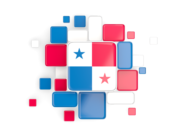 Background with square parts. Download flag icon of Panama at PNG format