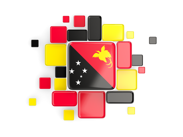 Background with square parts. Download flag icon of Papua New Guinea at PNG format