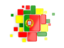 Portugal. Background with square parts. Download icon.