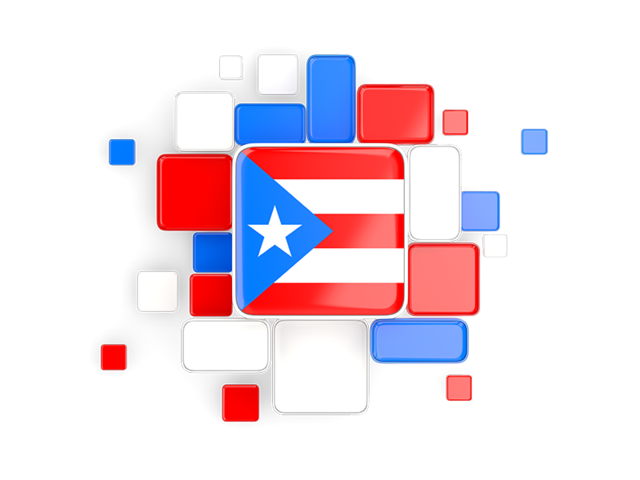 Background with square parts. Download flag icon of Puerto Rico at PNG format