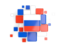 Russia. Background with square parts. Download icon.