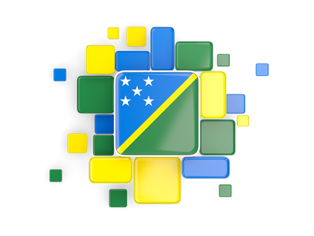 Background with square parts. Download flag icon of Solomon Islands at PNG format