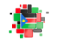 South Sudan. Background with square parts. Download icon.