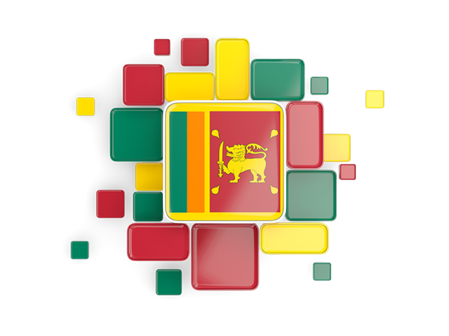 Background with square parts. Download flag icon of Sri Lanka at PNG format