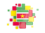 Suriname. Background with square parts. Download icon.