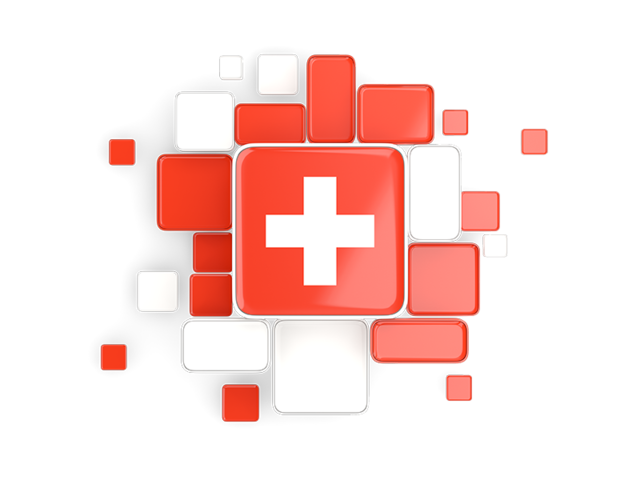Background with square parts. Download flag icon of Switzerland at PNG format