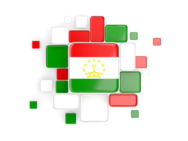 Background with square parts. Download flag icon of Tajikistan at PNG format