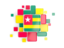 Togo. Background with square parts. Download icon.