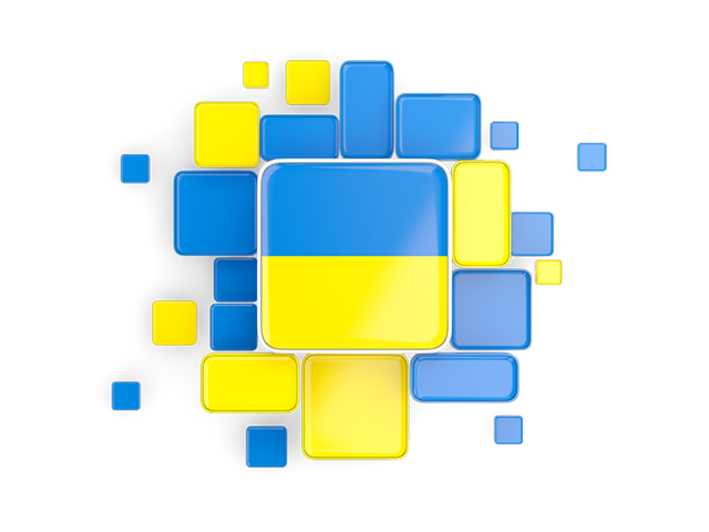 Background with square parts. Download flag icon of Ukraine at PNG format