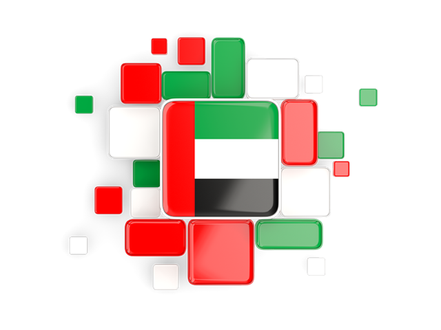 Background with square parts. Download flag icon of United Arab Emirates at PNG format