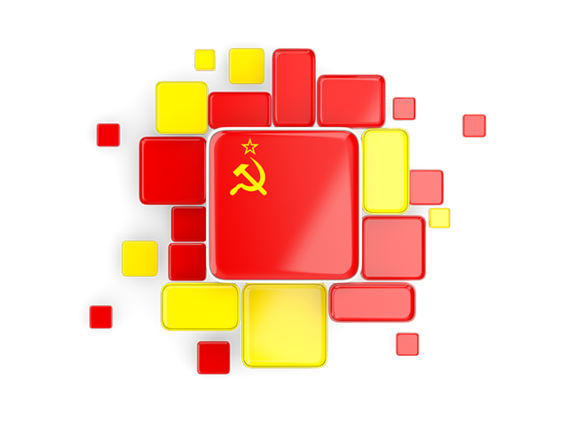 Background with square parts. Download flag icon of Soviet Union at PNG format