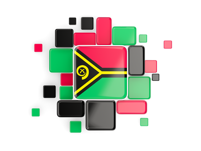 Background with square parts. Download flag icon of Vanuatu at PNG format
