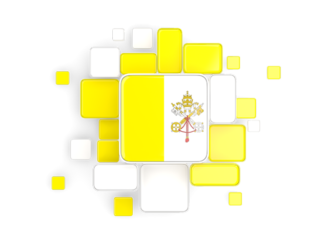 Background with square parts. Download flag icon of Vatican City at PNG format