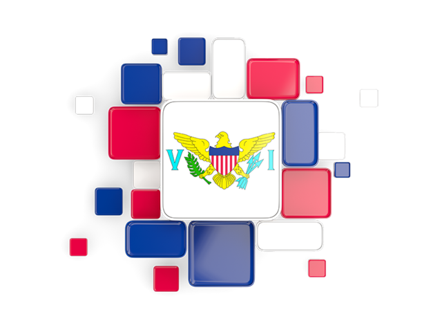 Background with square parts. Download flag icon of Virgin Islands of the United States at PNG format