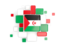 Western Sahara. Background with square parts. Download icon.