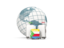 Comoros. Bags on top of globe. Download icon.