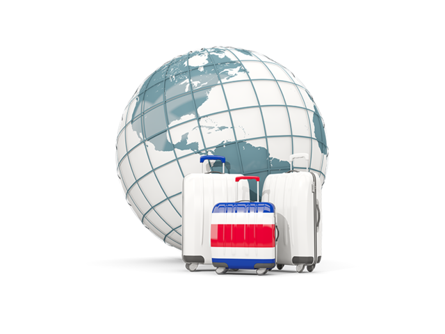 Bags on top of globe. Download flag icon of Costa Rica at PNG format