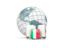 Italy. Bags on top of globe. Download icon.