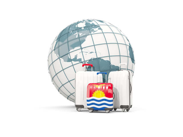 Bags on top of globe. Download flag icon of Kiribati at PNG format