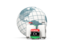 Libya. Bags on top of globe. Download icon.