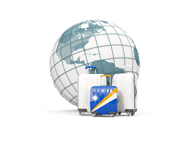 Bags on top of globe. Download flag icon of Marshall Islands at PNG format