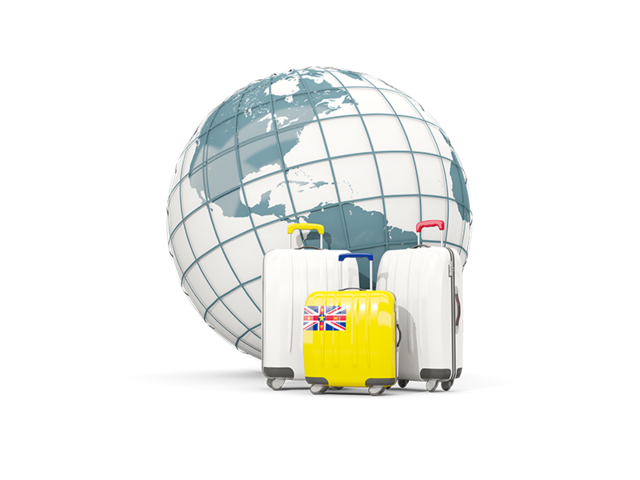 Bags on top of globe. Download flag icon of Niue at PNG format