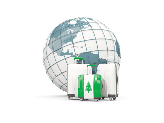 Bags on top of globe. Download flag icon of Norfolk Island at PNG format