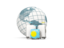 Palau. Bags on top of globe. Download icon.