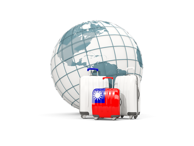 Bags on top of globe. Download flag icon of Taiwan at PNG format