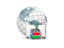 South Sudan. Bags on top of globe. Download icon.