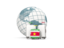 Suriname. Bags on top of globe. Download icon.