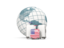 United States of America. Bags on top of globe. Download icon.