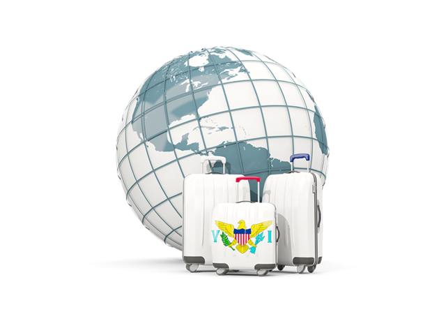 Bags on top of globe. Download flag icon of Virgin Islands of the United States at PNG format