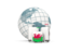 Wales. Bags on top of globe. Download icon.