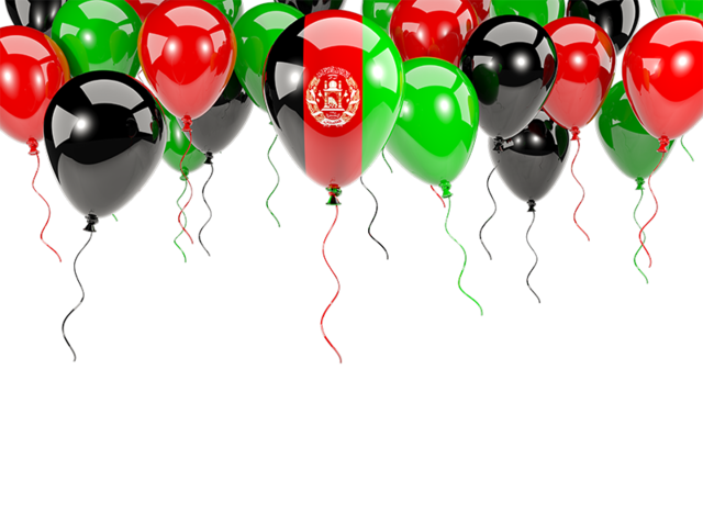 Balloon frame with flag. Download flag icon of Afghanistan at PNG format