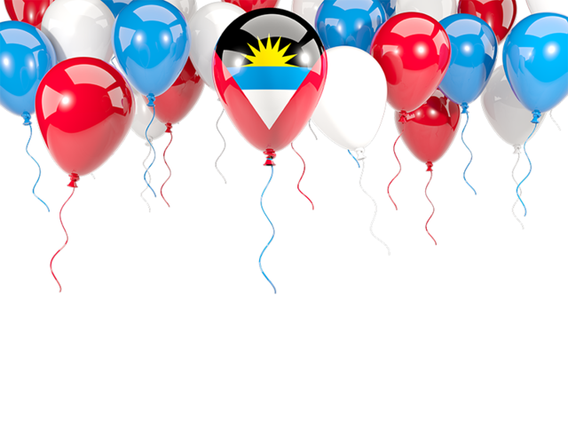 Balloon frame with flag. Download flag icon of Antigua and Barbuda at PNG format