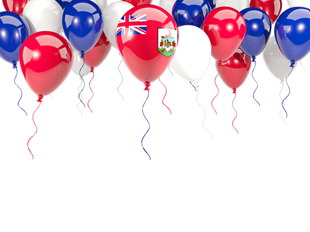 Balloon frame with flag. Download flag icon of Bermuda at PNG format