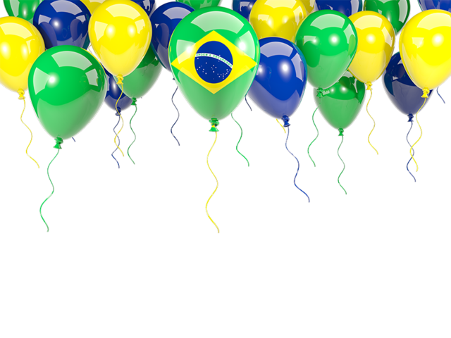 Balloon frame with flag. Download flag icon of Brazil at PNG format