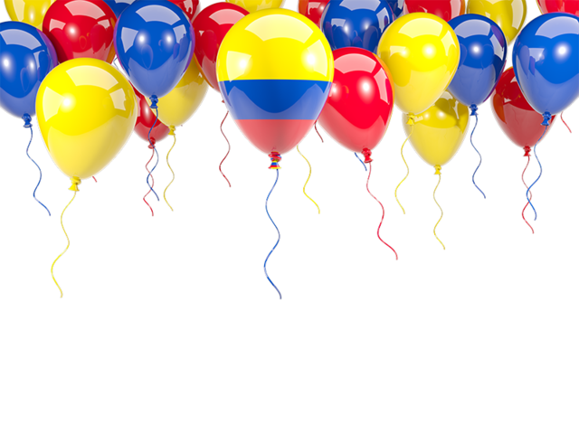 Balloon frame with flag. Download flag icon of Colombia at PNG format