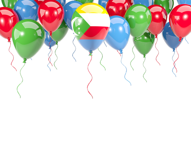 Balloon frame with flag. Download flag icon of Comoros at PNG format