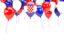 Croatia. Balloon frame with flag. Download icon.