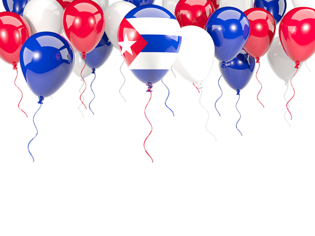 Balloon frame with flag. Download flag icon of Cuba at PNG format